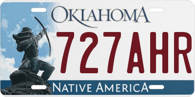 OK license plate 727AHR