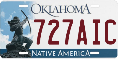 OK license plate 727AIC