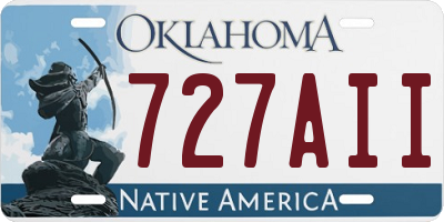 OK license plate 727AII