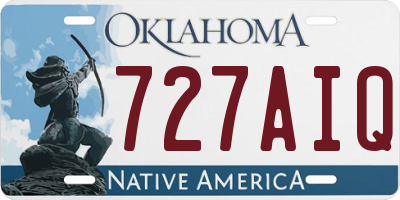 OK license plate 727AIQ