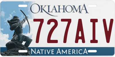 OK license plate 727AIV