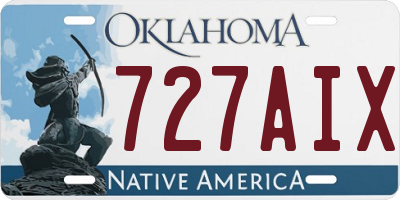 OK license plate 727AIX