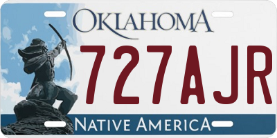 OK license plate 727AJR