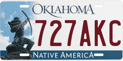 OK license plate 727AKC