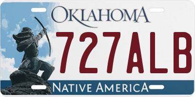 OK license plate 727ALB