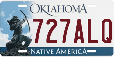 OK license plate 727ALQ