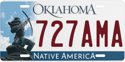 OK license plate 727AMA