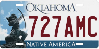 OK license plate 727AMC