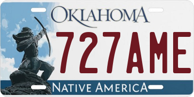 OK license plate 727AME