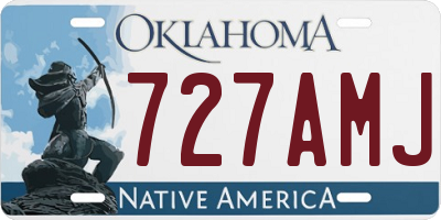 OK license plate 727AMJ