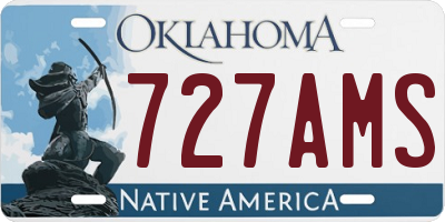 OK license plate 727AMS