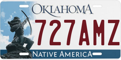 OK license plate 727AMZ