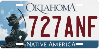 OK license plate 727ANF