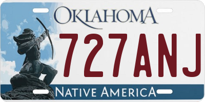 OK license plate 727ANJ