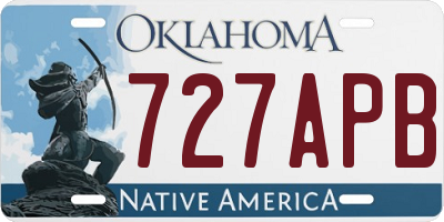 OK license plate 727APB