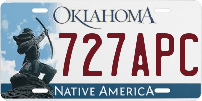 OK license plate 727APC