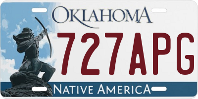 OK license plate 727APG