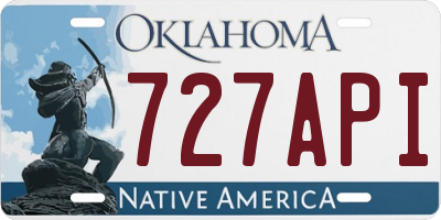 OK license plate 727API