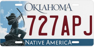 OK license plate 727APJ