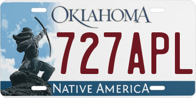 OK license plate 727APL