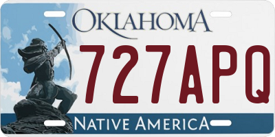 OK license plate 727APQ