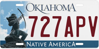 OK license plate 727APV