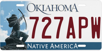 OK license plate 727APW