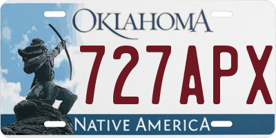 OK license plate 727APX