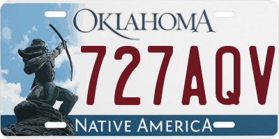 OK license plate 727AQV