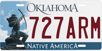 OK license plate 727ARM