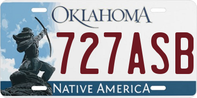 OK license plate 727ASB