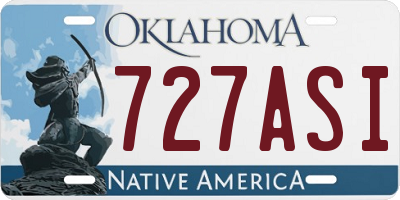 OK license plate 727ASI