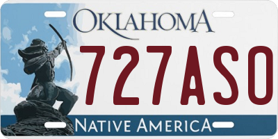 OK license plate 727ASO