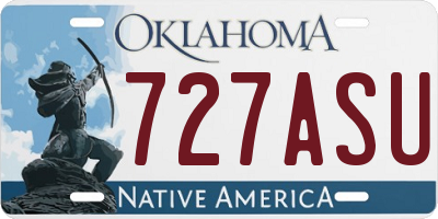 OK license plate 727ASU