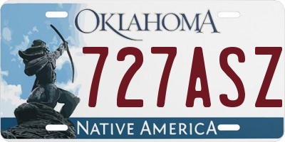 OK license plate 727ASZ