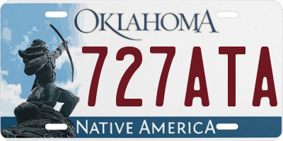 OK license plate 727ATA