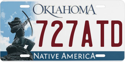 OK license plate 727ATD