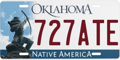 OK license plate 727ATE