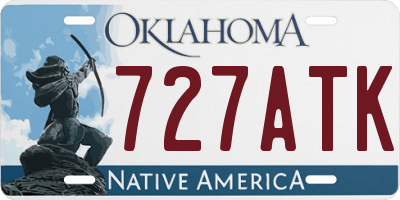 OK license plate 727ATK