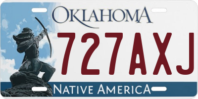 OK license plate 727AXJ