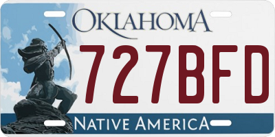 OK license plate 727BFD
