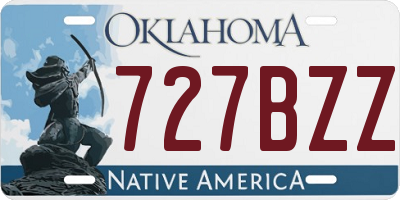 OK license plate 727BZZ