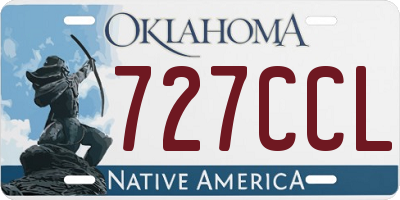 OK license plate 727CCL