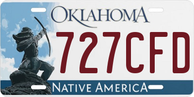 OK license plate 727CFD