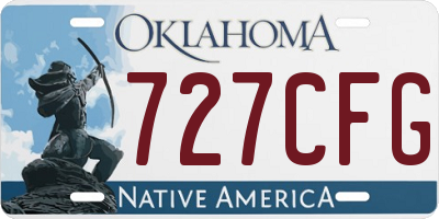OK license plate 727CFG