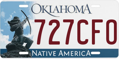 OK license plate 727CFO