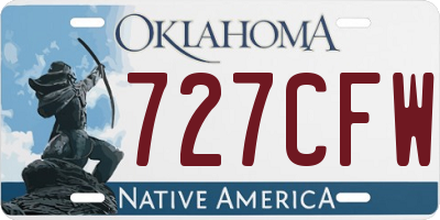 OK license plate 727CFW