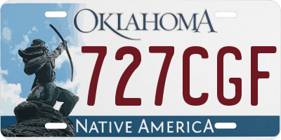 OK license plate 727CGF