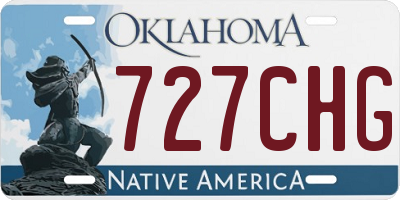 OK license plate 727CHG