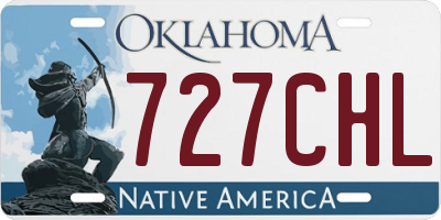 OK license plate 727CHL
